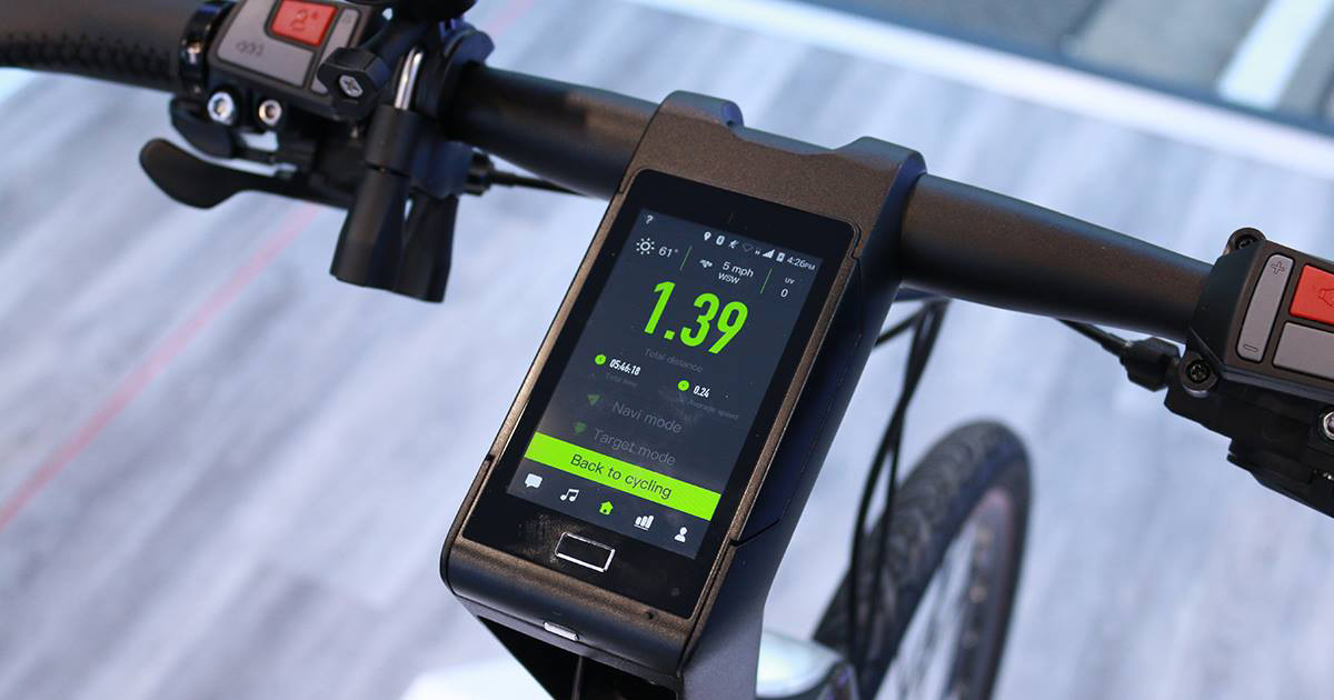 LeEco Buzzard commuter Super Bike integrated electronics sensors Android BikeOS headunit Feexti